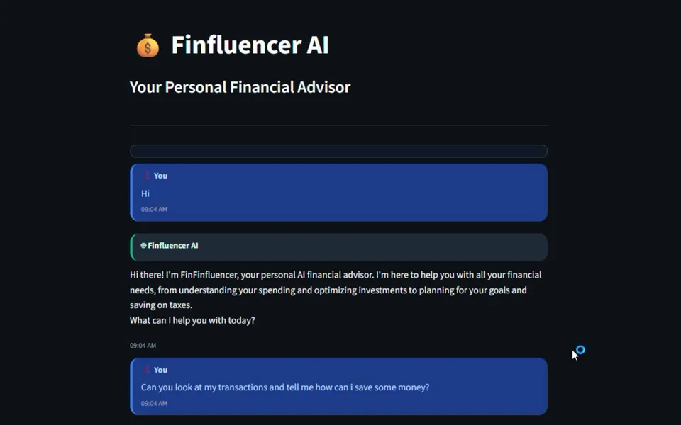 Finfluencer AI screenshot