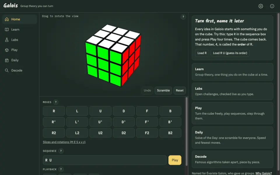 Galois screenshot